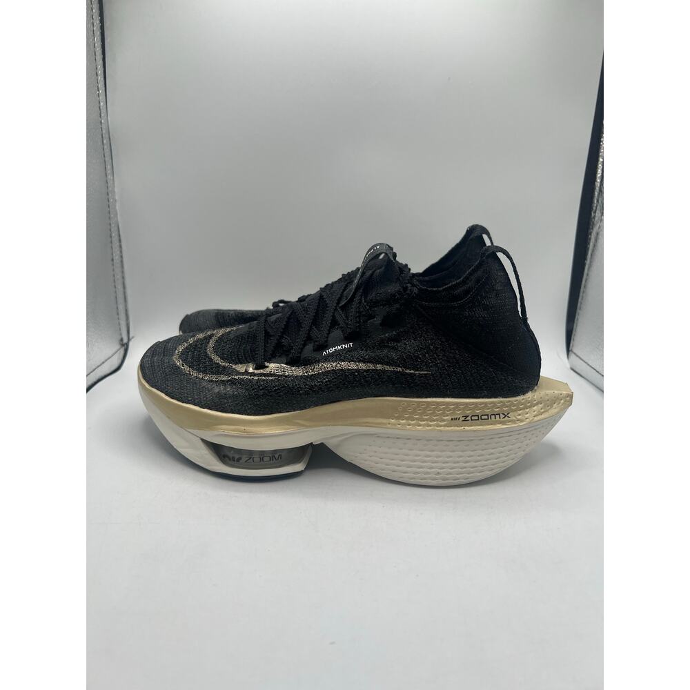 Nike Air Zoom Alphafly NEXT% 2 “Black Metallic Gold Grain” size 6 women’s